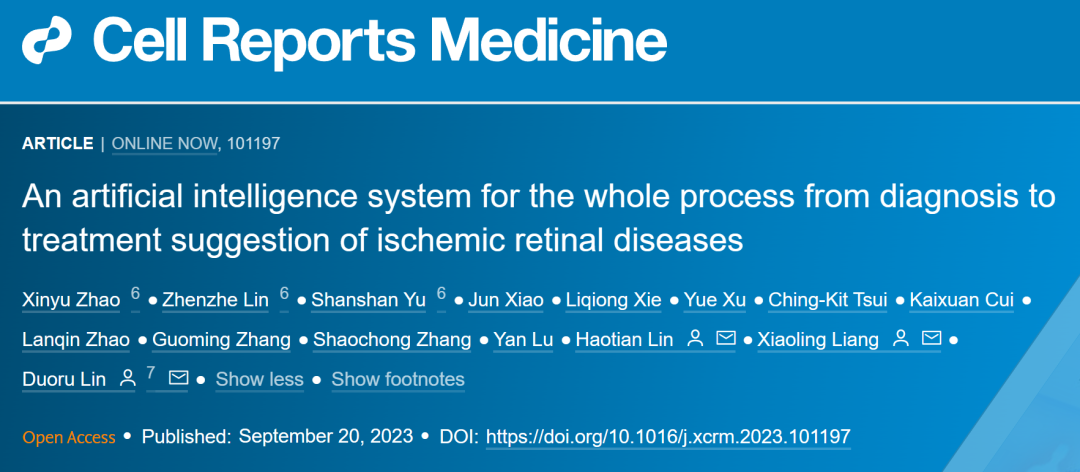 Ai-Doctor：缺血性视网膜疾病智能